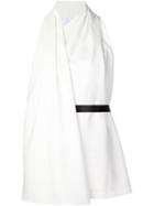 Alexander Wang Draped Collar Top, Women's, Size: 4, White, Spandex/elastane/polyester
