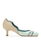 Sarah Chofakian Leather Pumps With Cut Details - Blue