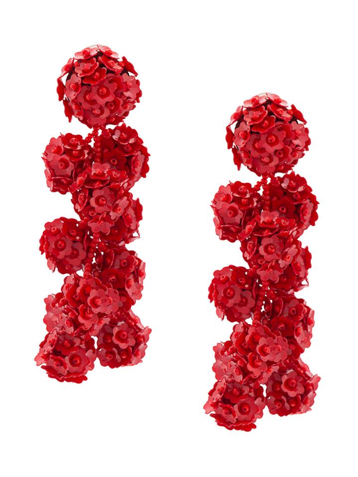 Sachin & Babi Fleur Coconuts Clip-on Earrings - Red
