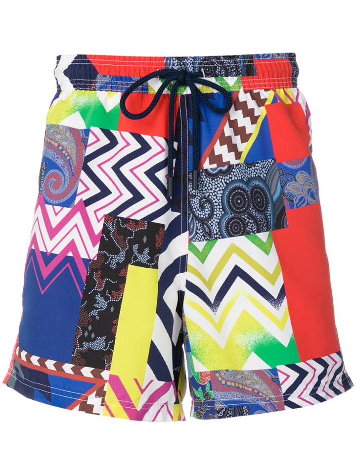 Etro Mixed Print Swim Shorts - Multicolour