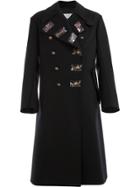 Maison Margiela Translucent Patch Double Breasted Coat - Black