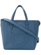 Salvatore Ferragamo Perforated Gancio Tote Bag - Blue