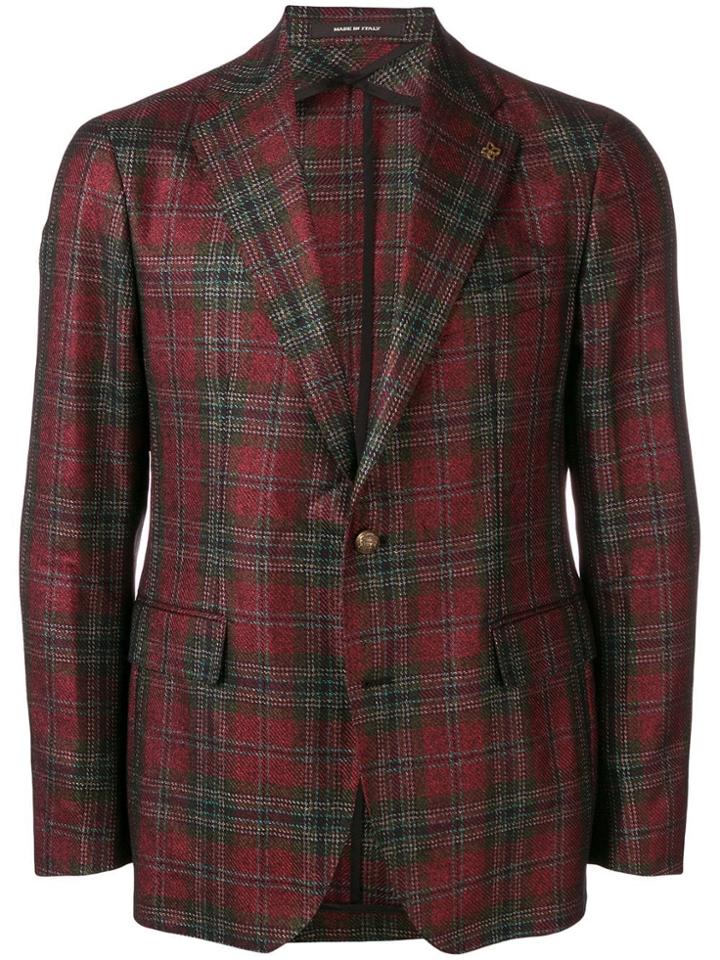 Tagliatore Checked Blazer - Red
