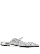 Nº21 Glittered Silver Slippers - Grey