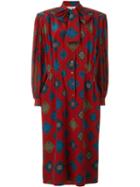 Jean Louis Scherrer Vintage Printed Dress, Women's, Size: 46, Red