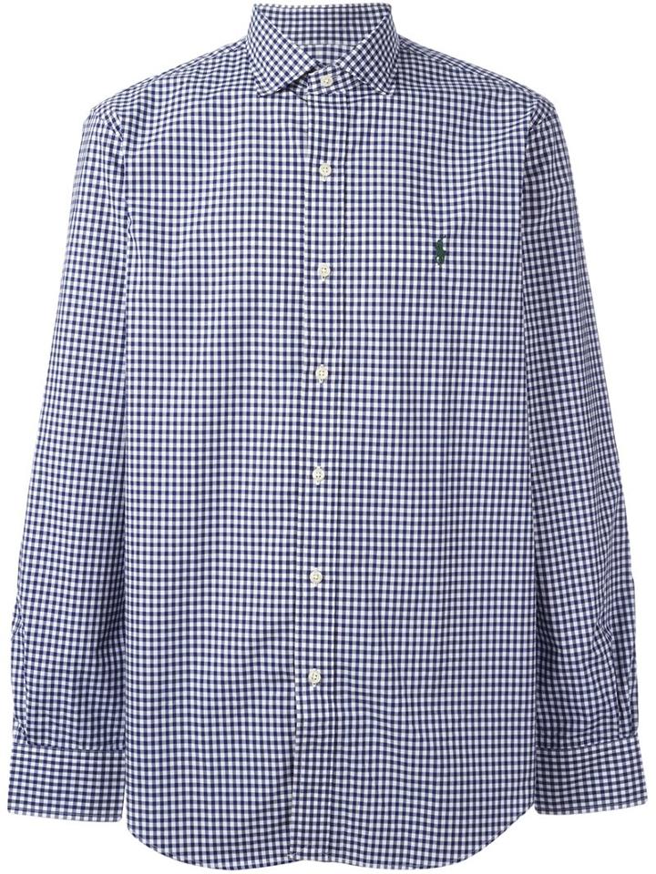 Polo Ralph Lauren Checked Shirt, Men's, Size: Medium, White, Cotton