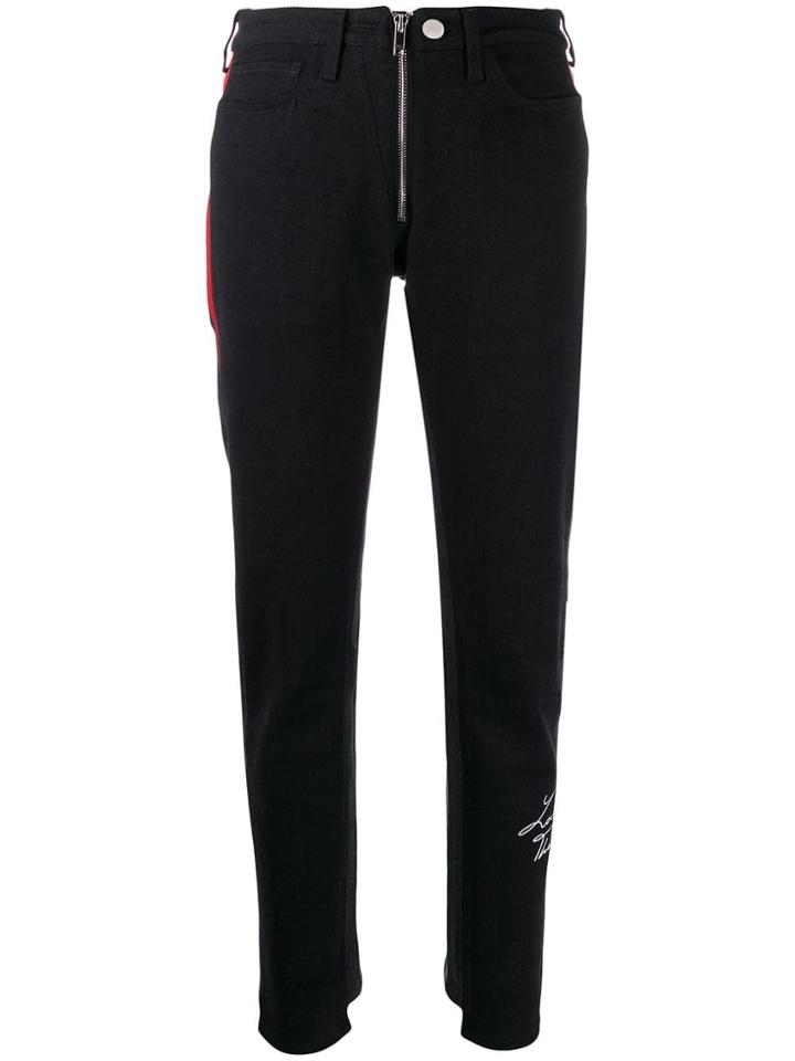 Marcelo Burlon County Of Milan Side Stripes Slim Jeans - Black
