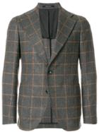 Tagliatore Checked Tailored Jacket - Grey