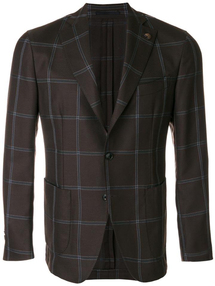Gabriele Pasini Checked Blazer - Brown
