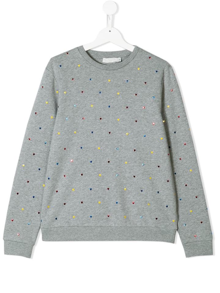 Stella Mccartney Kids Heart Embellished Sweater - Grey