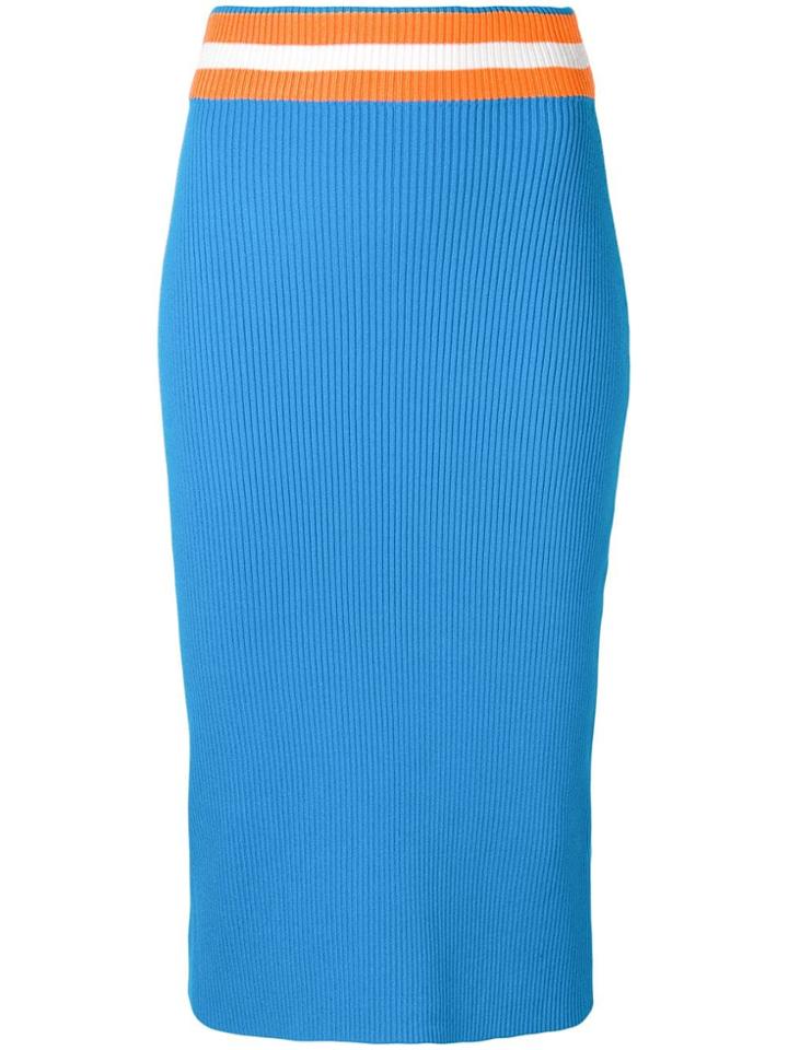 Calvin Klein Midi Pencil Skirt - Blue