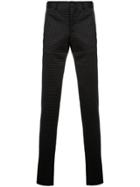 Comme Des Garçons Homme Plus Textured Check Print Trousers - Black