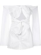 Jovonna Off Shoulder Bow Arket Shirt - White