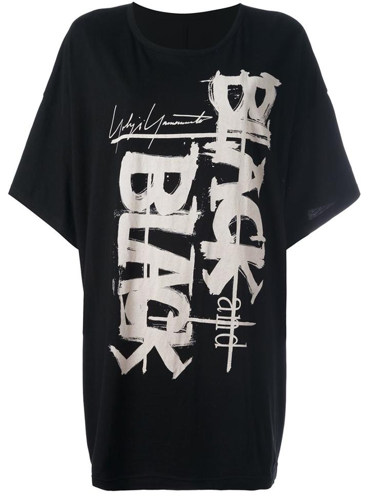 Yohji Yamamoto 'black And Black' T-shirt, Women's, Size: 2, Black, Cotton