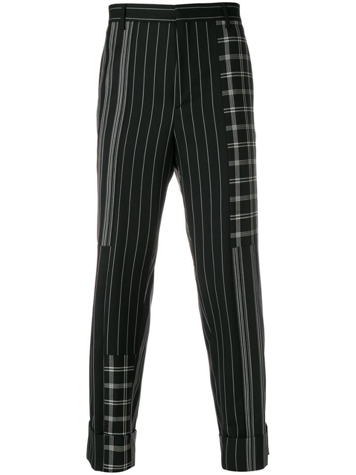Versace Multi-pattern Trousers - Black