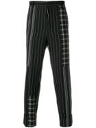 Versace Multi-pattern Trousers - Black