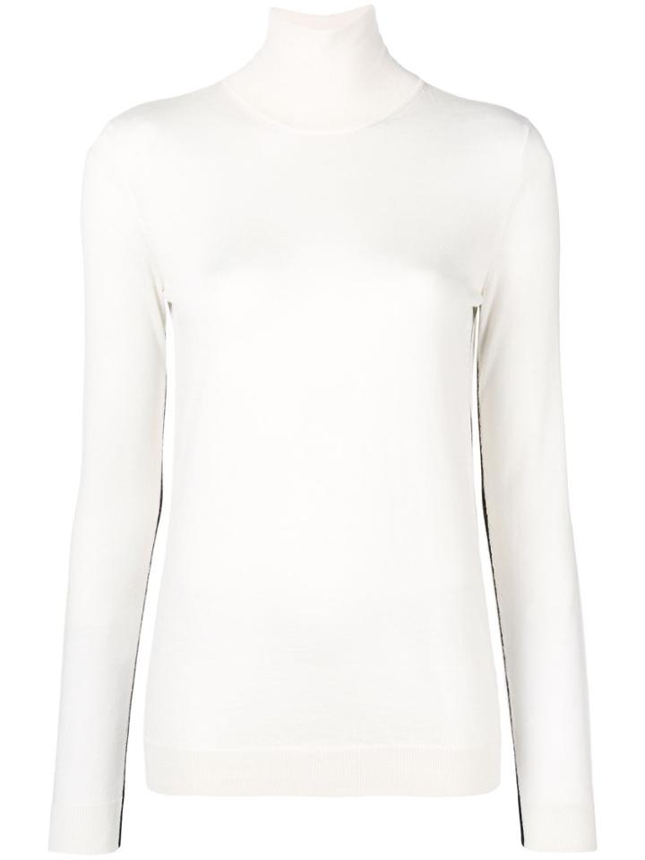 Lanvin Turtle-neck Fitted Sweater - Nude & Neutrals