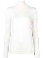 Lanvin Turtle-neck Fitted Sweater - Nude & Neutrals