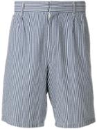 Junya Watanabe Comme Des Garçons Vintage Striped Shorts - Blue