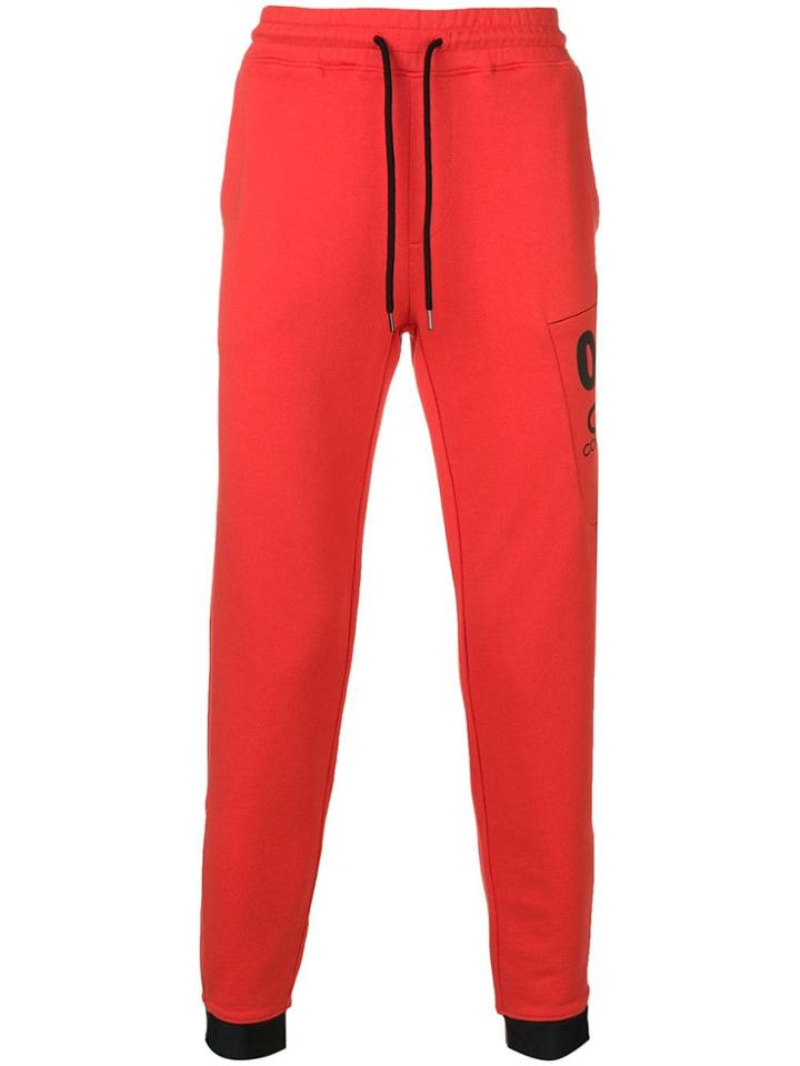 Cp Company Logo Print Track Pants - Red