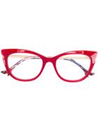 Face À Face Cat-eye Frame Glasses - Red