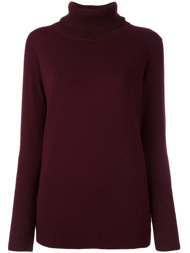 Fabiana Filippi Roll Neck Jumper, Women's, Size: 44, Red, Silk/cashmere/merino