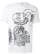 Comme Des Garçons Shirt 'train Brain' Print T-shirt, Men's, Size: Large, White, Cotton
