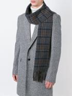 Polo Ralph Lauren Plaid Knit Scarf, Men's, Grey, Nylon/virgin Wool