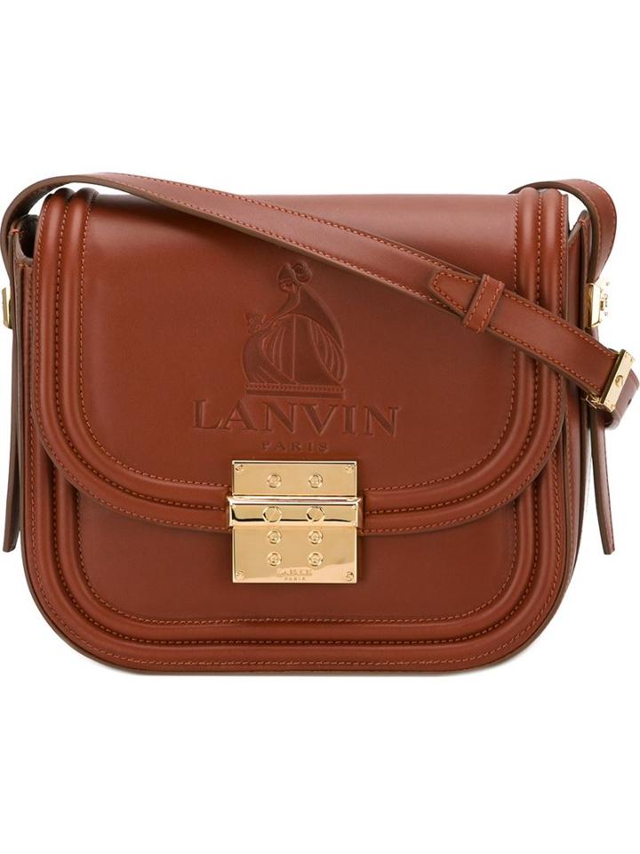 Lanvin Nomad Shoulder Bag, Women's, Brown, Leather