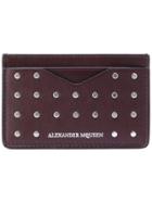 Alexander Mcqueen Studded Cardholder - Red