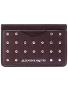 Alexander Mcqueen Studded Cardholder - Red