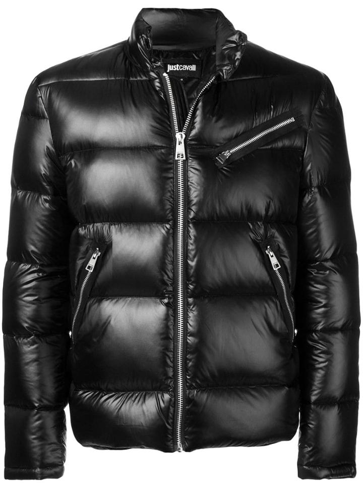 Just Cavalli Zipped Padded Jacket - Black