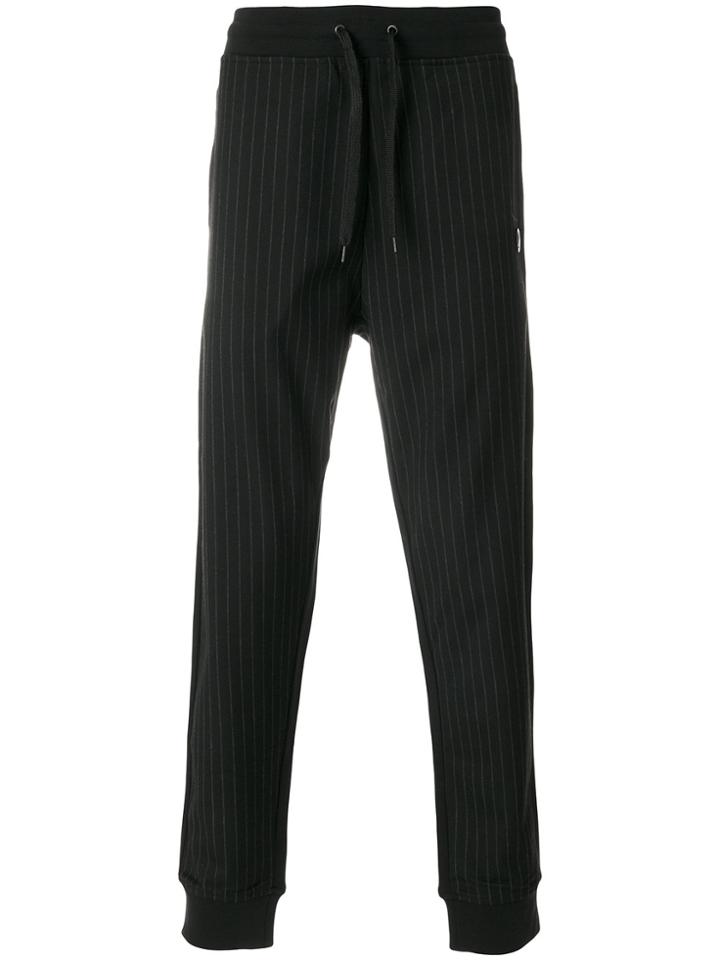 Love Moschino Draw-string Pin Stripe Track Pants - Black