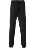 Love Moschino Draw-string Pin Stripe Track Pants - Black
