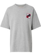 Burberry Chequer Ekd Cotton T-shirt - Grey