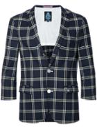 Guild Prime - Three-quarter Sleeve Blazer - Men - Cotton/polyurethane - 1, Blue, Cotton/polyurethane