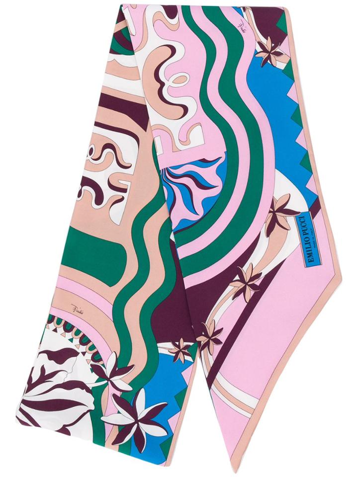 Emilio Pucci Psychedelic Patterned Scarf - Green