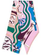 Emilio Pucci Psychedelic Patterned Scarf - Green