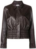 Ganni Rhinehart Leather Jacket - Brown
