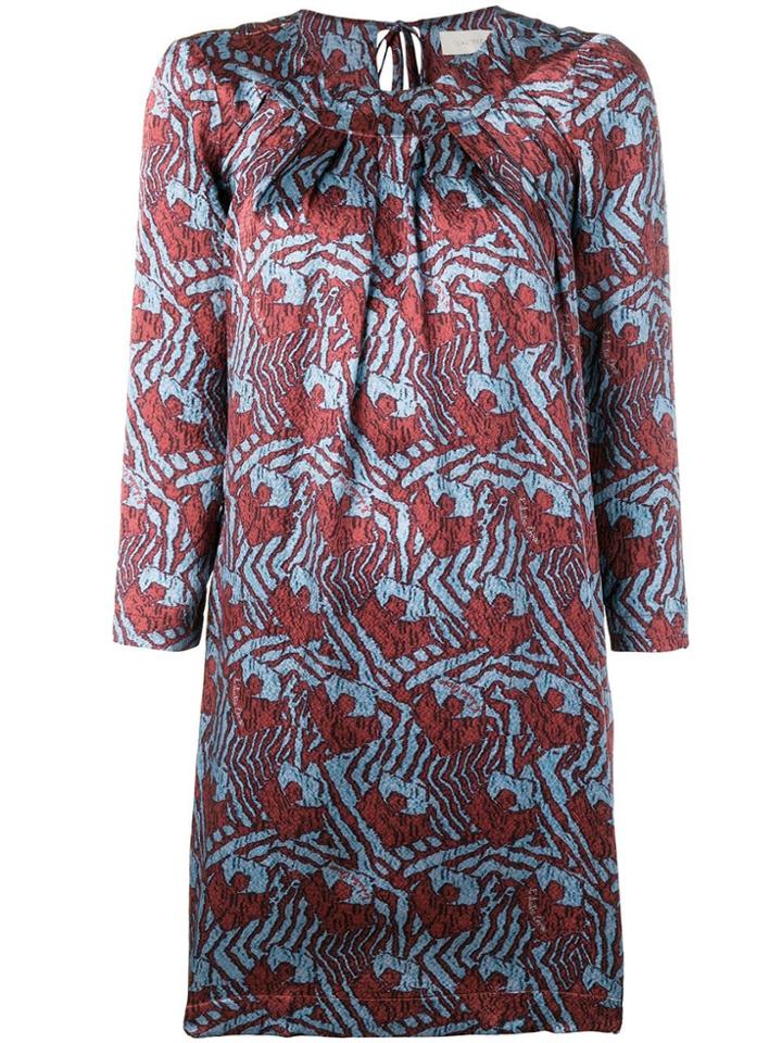 L'autre Chose Patterned Shift Dress - Red