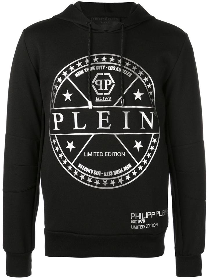 Philipp Plein Contrast Logo Hoodie - Black