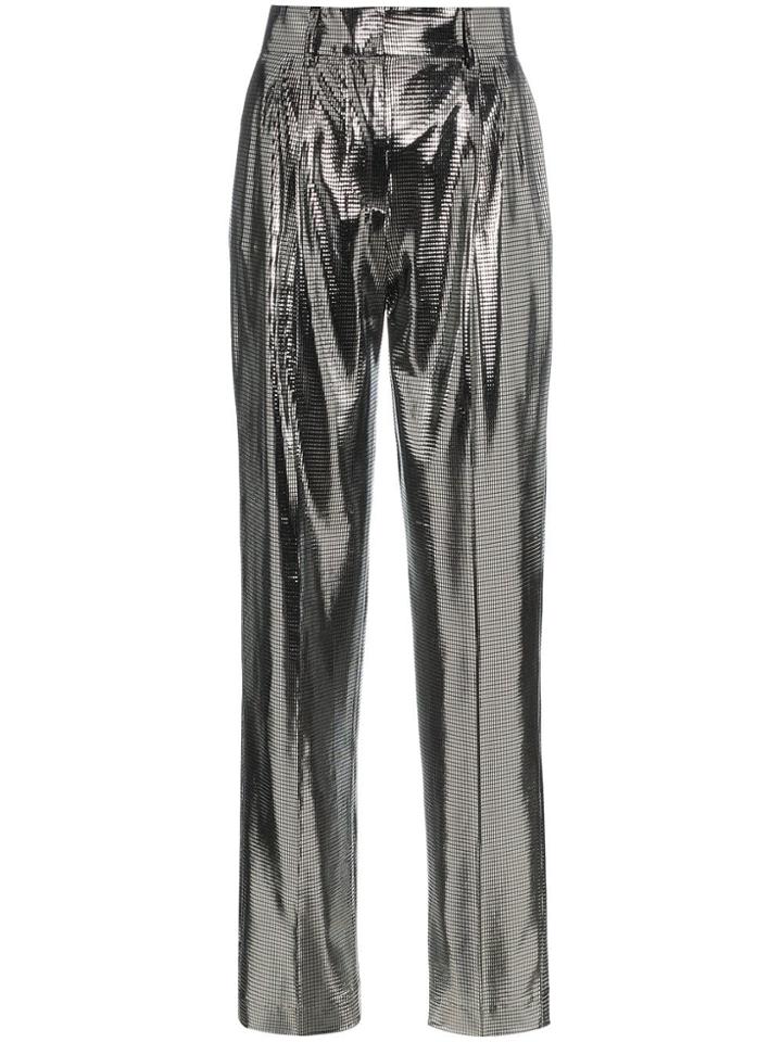 Filles A Papa Clint Mid-rise Metallic Trousers