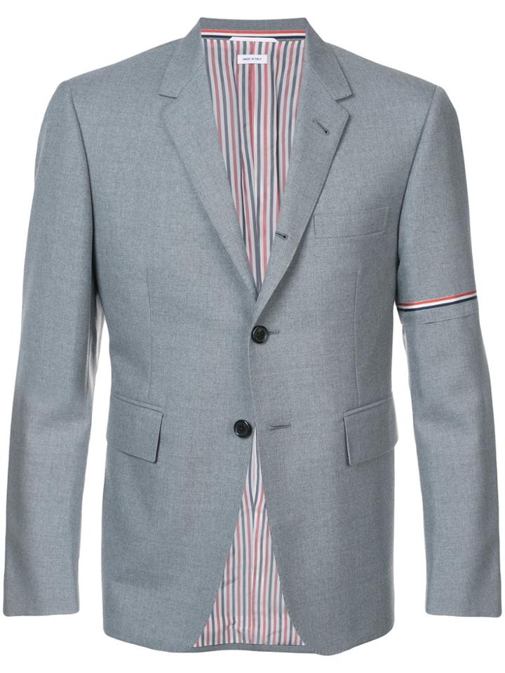 Thom Browne Rwb Selvedge Armband Sport Coat - Grey