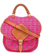 Maison Margiela Shoulder Bag, Women's, Pink/purple, Cotton/leather