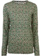 Proenza Schouler Woven Dot Long Sleeve T-shirt - Yellow