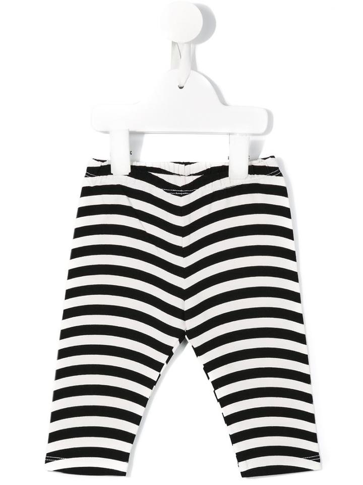 Fendi Kids - Striped Leggings - Kids - Cotton/spandex/elastane - 9 Mth, Black