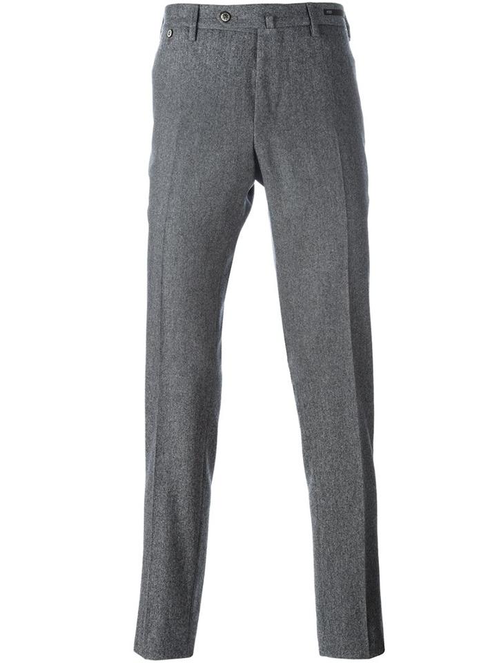 Pt01 Slim-fit Chinos, Men's, Size: 50, Grey, Elastodiene/wool