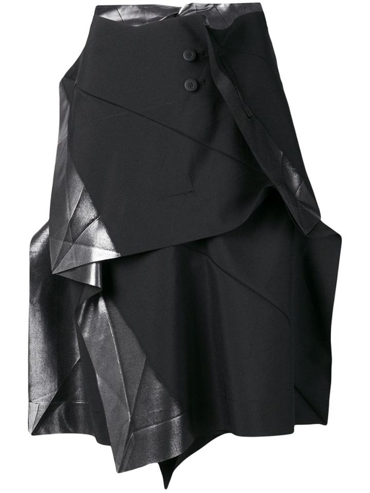 Issey Miyake Deconstructed Midi Skirt - Black
