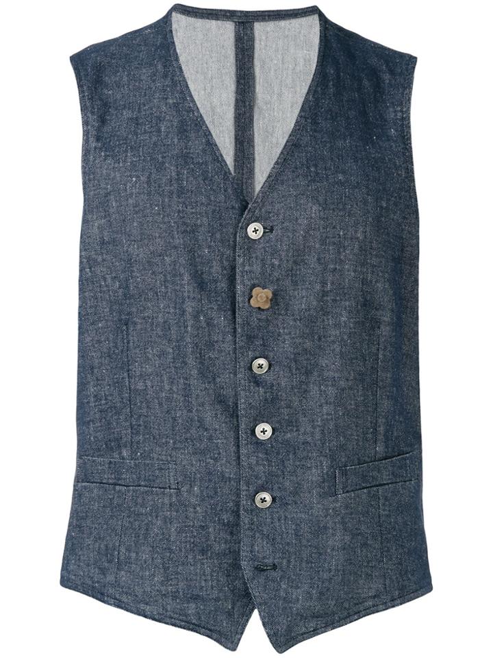 Lardini Fitted Waistcoat - Blue