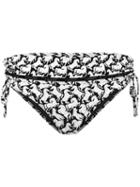 Stella Mccartney - Running Horses Bikini Bottoms - Women - Polyamide/polyester/spandex/elastane - Xs, Black, Polyamide/polyester/spandex/elastane